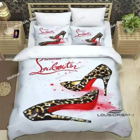 Fashion Christian-louboutin Bedding Set 3D Printing Home Decoration Boy Girl King Size Bedding Set Q