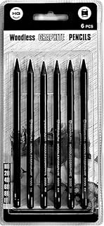 KARDIFF Ventures Woodless Charcoal Graphite Pencil for Sketching and Professional Artist (HB,2B, 4B,