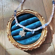 【曲水辰手創】純銀雪花吊墜與紫鋰輝石項鍊