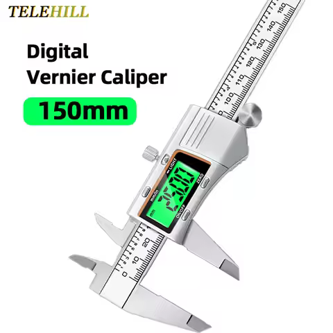 0-150mm Digital Vernier Caliper LCD Backlight Caliper Gauge Stainless Steel Electronic Vernier Calip