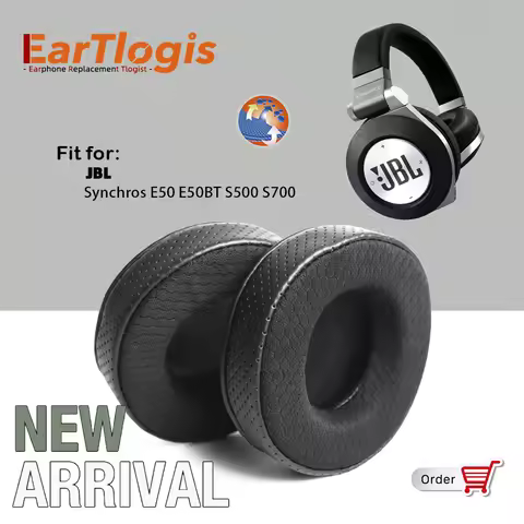 EarTlogis New Arrival Replacement Ear Pads for JBL Synchros E50 E50BT S500 S700 E50 BT Headset Earmu