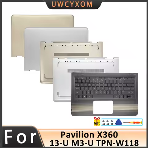 Replacement Laptop For Pavilion X360 13-U M3-U TPN-W118 LCD Back Cover/Palmrest/Bottom Case