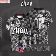 (Fuhui01) 2023 CHOII Baju Tshirt Lelaki Thailand Viral Jersey Ootd Collar Blvckroseapparel Polo Shir
