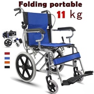 YOUNAL Foldable Wheelchair For Push Self-Propelled Lightweight Portable Easy Trolley Wheelchair