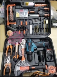 12v Cordless Drill with 51pcs Accessories/Battery Drill/Mesin drill  driver machine