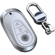 SANRILY White Key Fob Cover for Mercedes Benz S Class 2020 W223/New S580, G Class E Class 2022 2021 