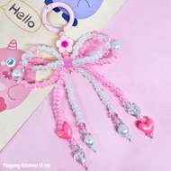 GANTUNGAN Bag Hanger Bag Charm Keychain Ribbon Coquette - GK002