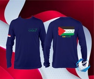 Kaos Pria distro Lengan panjang Bendera Palestina baju katun tc30s murah cowok wanita berkualitas ke