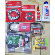 Kampas rem depan+Rem belakang + Oli Mpx2+ Gardan + Vbelt + roler K44 filter udara STATER HALUS Honda