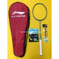 LI-NING WINDSTORM 75 4U5G BADMINTON RACKET (Blue+Green) FREE STRING & GRIP