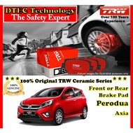 Perodua Axia TRW DTEC Ceramic Brake Pad Front Pair Specialist
