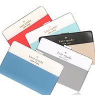 Kate Spade wallet WLR00124 Stacy color block leather medium compact bi-fold wallet