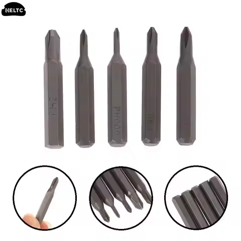 5Pcs H4×28mm Cross Screwdriver Bits Steel PH0000 PH000 PH00 PH0 PH1 PH2 4mm Hex Shank Professional S