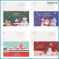 Christmas Card Gift Cards Decorative Greeting Money Message Festival Get Well with Envelopes Santa Claus Invitation longyt