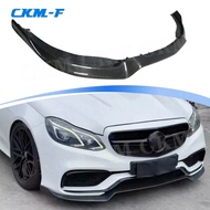 For W212 Carbon Fiber Front Lip Spoiler Chin Splitters For Benz E Class E260 E300 E400 E63 AMG 2014 