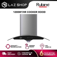 Rubine 1200m³/hr Arch-Glass Cooker Hood RCH-MARIA-SS | 3 Extraction Speed | Sensor Touch