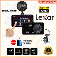 Car Camera Recorder Dash Cam 2 Channel Touchscreen DVR 1296P Dual Lens Dashcam Car HD 170 Front Camc