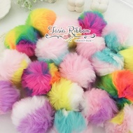 [2pc] Gradient Color Fur Pompoms 7cm (Soft Fur Pompoms)
