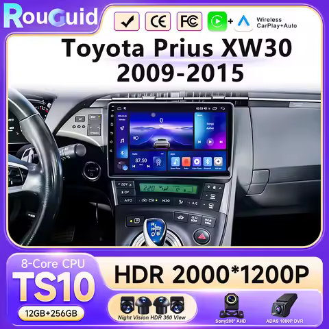 Android Auto For Toyota Prius 3 XW30 2009 - 2015 Car Radio Multimedia Video Player GPS Navigation Ca