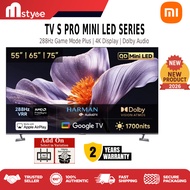 [New]Xiaomi TV S Pro Mini LED 55/65/75 2026 | 4K/Mini LED/144Hz/HDR10+/Google TV/Dolby Audio