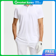 J.Lindeberg | J.Lindeberg Mens Golf Wear Polo Shirt Collar Short Sleeve White 2026