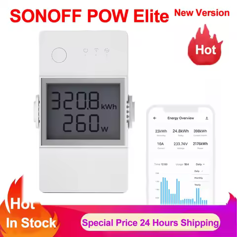 SONOFF POW Elite Smart Power Meter Switch POWR316D POWR320D Current, Voltage in Real-time Power Cons