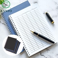 LANFO Spiral Bound Notebook, Sturdy Cover Universal Line Pages Financial Record Book, Attendance Boo