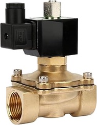 G1" Electric Solenoid Valve DN25 NC Brass Electromagnetic Valve, Normally Closed Magnetic Valve with