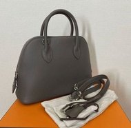 愛馬仕 Hermes Bolide 25 8F 錫器灰 銀扣PHW EC 皮