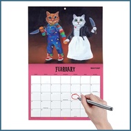 2024 Calendar Cats Funny Scaredy Cats Wall Calendar 2024 Thick Paper 11x8 Inch Wall Planner 12 Monthly Calendar smbsg