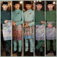 BAJU MELAYU SLIM FIT BY ELRAH EXCLUSIVE (ULTIMATE 2.0) EMERALD GREEN, SOFT GREEN, PASTEL GREEN, PIST