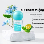 MAIGOOLE Mouth Freshener Spray 15ml, Antibacterial Peach and Mint Mouth Spray Freshens Mouth, Freshe