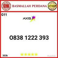 Nomor Cantik AXIS 11digit triple 222 0838 1222 393 RG012 1445