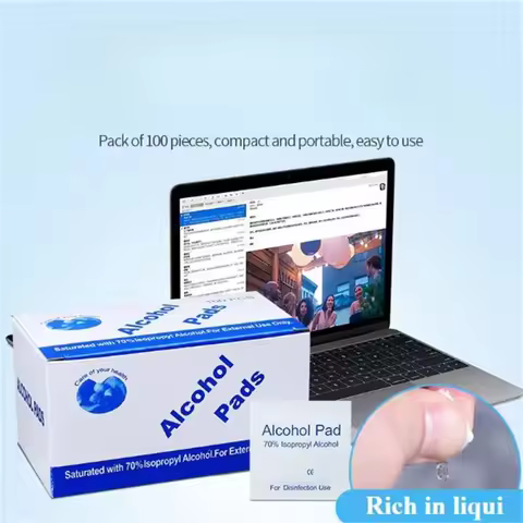 10/100Pcs Disposable Alcohol Cotton Pads Disinfectant Wipe Alcohol Tablets Home Outdoor Cleaning Car