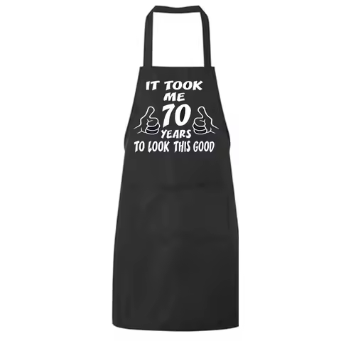 Novelty Apron 70 years old 70th Birthday BBQ party decoration brother dad Husband Christmas new Year