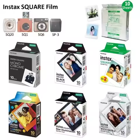 Fujifilm Instax SQUARE Film White/Rainbow/B&W Edge Photo Paper For Fuji Instax SQ6 SQ10 SQ20 Hybrid 