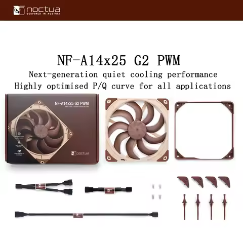 Noctua NF-A14X25 G2 PWM LS SX2 140x140x25mm Fan Quiet Cooling Performance SSO2 Bearing Progressive B