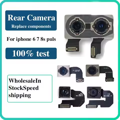 Rear Camera For iPhone 6 6S 7 8 Plus Back Camera Rear Main Lens Flex Cable Camera For iphone X XR XS