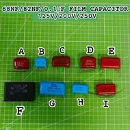 68NF/82NF/0.1μF FILM CAPACITOR 125V/200V/250V