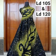 gamis wanita batik twill lengan panjang Muslimah standar jumbo BJ1505