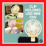 USB Mini Smartphone Tablet Clip Holding Rechargeable Fan