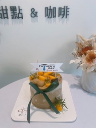 緞帶蛋糕 伯爵芒果布丁 公版蛋糕 父親節蛋糕 鑠甜點 自取