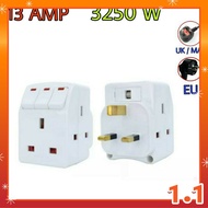 SELAMAT SA-32 13A 3 WAY ADAPTOR EXTENSION SOCKET WITH SWITCH AND NEON LIGHT SIRIM APPROVE