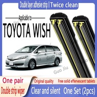 Suitable for TOYOTA WISH Double-Layer Rubber Strip Wiper WISH Double Rubber Strip Wiper Front Windshield Wiper Set (2 Pieces) TOYOTA WISH Car Front Wiper Rear Wiper