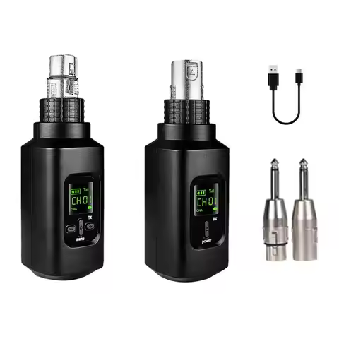 LA-Guitar Wireless Microphone System XLR Transmitter And Receiver For Dynamic Wired Microphone