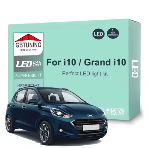 9Pcs LED Interior Light Bulb For Hyundai i10 Grand i10 N Line 2007-2021 2022 2023 Car Accessories Do