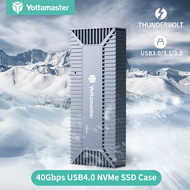 Yottamaster 40Gbps USB4 NVMe เคส SSD Thunderbolt 4กล่อง HDD สำหรับ M.2 NVMe SSDs ที่เข้ากันได้กับ M-