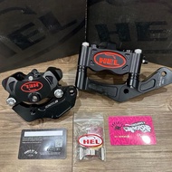 XMAX V1 V2 ORIGINAL HEL FRONT 4POT CALIPER REAR 2POT SIAP BRACKET PNP SET HEL CALIPER PNP XMAX 250 3