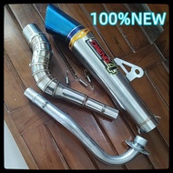 Open Spec Daeng sai4 exhaust pipe for wave fury RS125 raider j smash 115 rusi tc 51mm open pipe for 