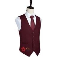 Matjar Najah Men's Formal Vest > Men's Vest > Men's Vest > Burgundy Men's Suit Vest > Mangosteen Ves